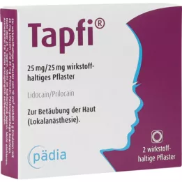 TAPFI 25 mg/25 mg ljekoviti flaster, 2 kom