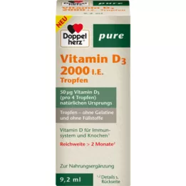 DOPPELHERZ Vitamin D3 2000 IU čiste kapi, 9,2 ml