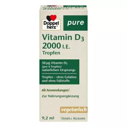 DOPPELHERZ Vitamin D3 2000 IU čiste kapi, 9,2 ml