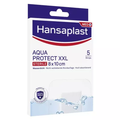Hansaplast AQUA PROTECT XXL obloga za rane sterilna 8x10 cm, 5 kom