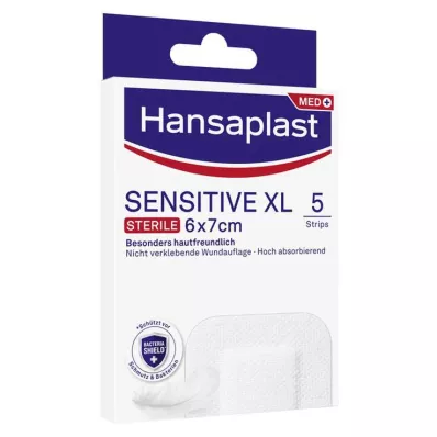 Hansaplast SENSITIVE XL obloga za rane sterilna 6x7 cm, 5 kom Hansaplast SENSITIVE XL obloga za rane sterilna 6x7 cm, 5 kom