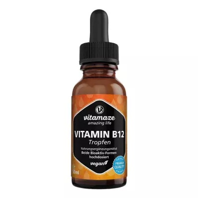 VITAMIN B12 100 µg veganske kapi visoke doze, 50 ml