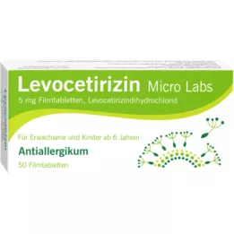 LEVOCETIRIZIN Micro Labs 5 mg filmom obložene tablete, 50 kom