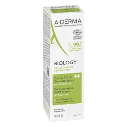 A-DERMA Biology bogata dermatološka krema, 40 ml