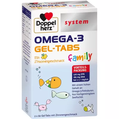 DOPPELHERZ Omega-3 Gel-Tabs obiteljski sustav, 120 kom