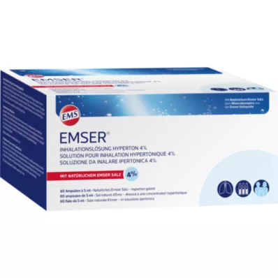 EMSER Hipertonična otopina za inhalaciju 4%, 60X5 ml