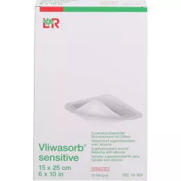 VLIWASORB sensitiv 15x25 cm superupijajuća obloga za rane, 10 kom