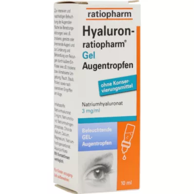 HYALURON-RATIOPHARM Gel kapi za oči, 10 ml