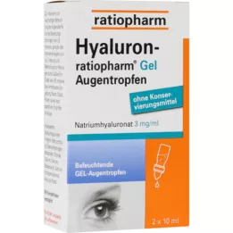 HYALURON-RATIOPHARM Gel kapi za oči, 2X10 ml