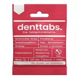 DENTTABS Dječja jagoda bez fluora, 125 komada