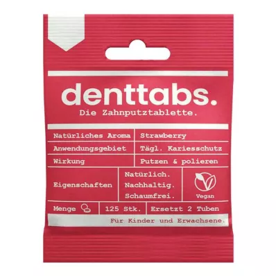 Denttabs Kids jagoda bez fluora, 125 kom Denttabs Kids jagoda bez fluora, 125 kom