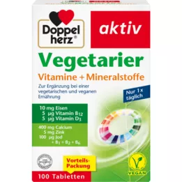 DOPPELHERZ Vegetarijanski vitamini + minerali aktivni, 100 kom