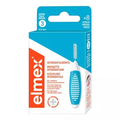 ELMEX Interdentalne četkice ISO veličina 3 0,6 mm plava, 8 komada