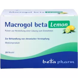 MACROGOL beta Lemon Plv.z.Her.e.Lsg.z.Unos, 20 kom