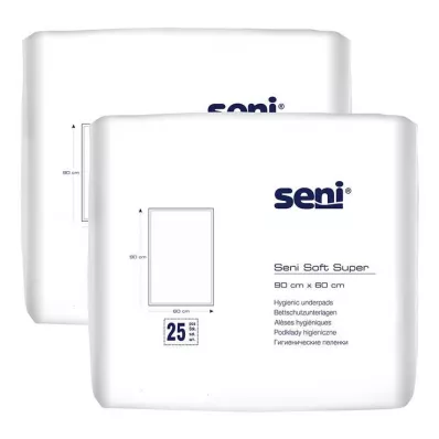Seni® Soft Super zaštitna podloga za krevet 90x60 cm, 2x25 kom