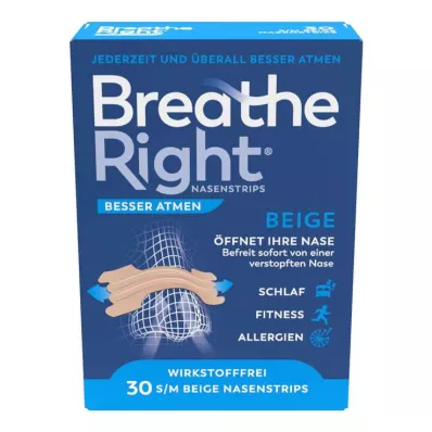 BESSER Breathe Breathe Right Nose Plug Normal Beige, 30 kom
