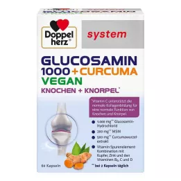 DOPPELHERZ Glukozamin 1000+Curcuma veganski sist.Kps., 60 kom