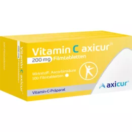 VITAMIN C AXICUR 200 mg filmom obložene tablete, 100 kom