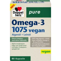DOPPELHERZ Omega-3 1075 vegan pure kapsule, 80 kom