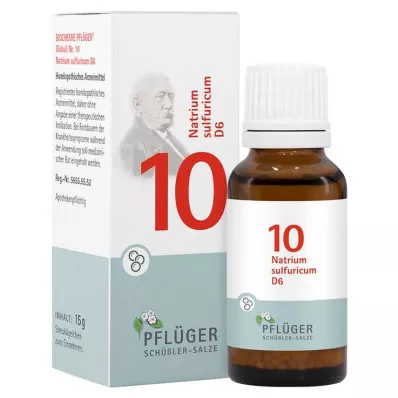 Biokemija Pflueger 10 Natrum sulfuricum D 6 globula, 15 g