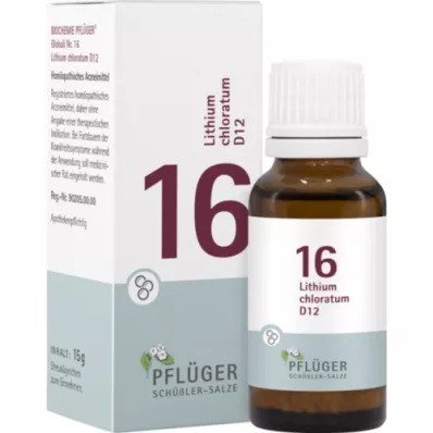 BIOCHEMIE Pflueger 16 Lithium chloratum D 12 Glob., 15 g