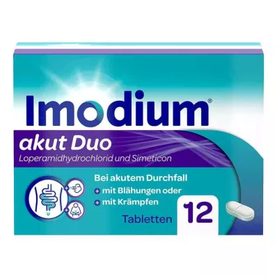 Imodium acute duo - za akutni proljev s nadimanjem, 12 kom