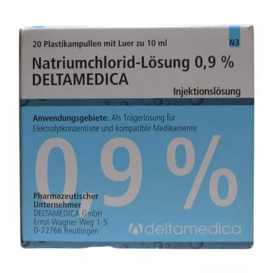 Otopina natrijevog klorida 0,9% Deltamedica Luer Pl., 20X10 ml
