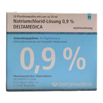 Otopina natrijevog klorida 0,9% Deltamedica Luer Pl., 20X20 ml