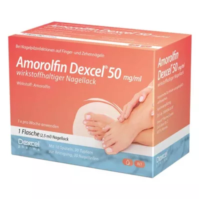 AMOROLFIN Dexcel 50 mg/ml lak za nokte s aktivnim sastojkom, 2,5 ml