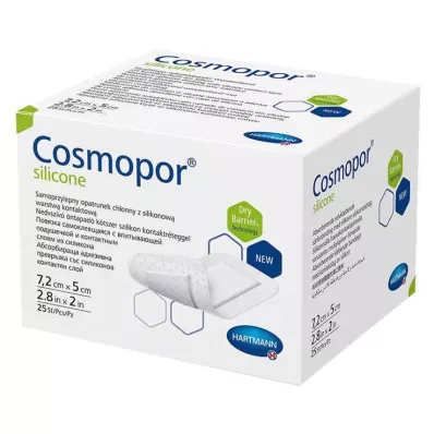 COSMOPOR Silikonska obloga za rane 5x7,2 cm, 25 kom