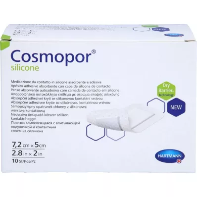 COSMOPOR Silikonska obloga za rane 5x7,2 cm, 10 kom