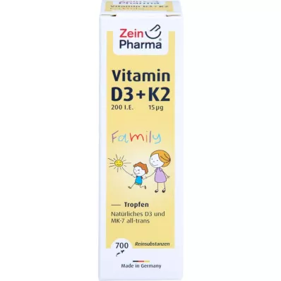 VITAMIN D3+K2 MK-7 all trans Family Tropf.z.Einn., 20 ml