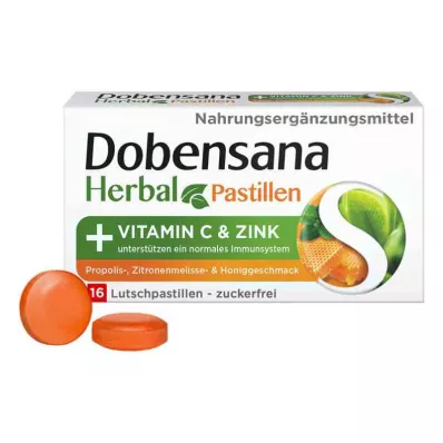 Dobensana biljni med Vitamini C &amp; Cink pastila.(16 komada)