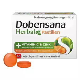 DOBENSANA Herbal Honey Blend Vit.C &amp; Zinc pastil., 36 kom