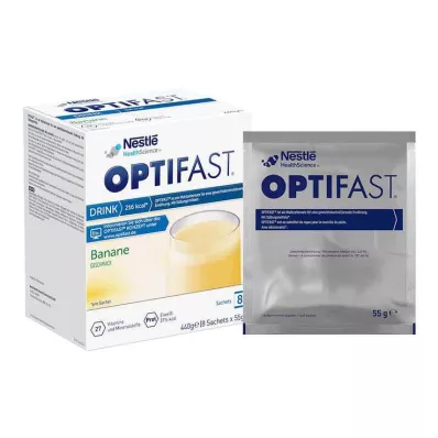 Optifast Drink banana u prahu, 8X55 g