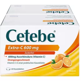 CETEBE Extra-C 600 mg tablete za žvakanje, 120 kom
