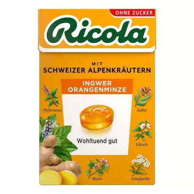 Ricola bez šećera kutija đumbir naranča mint bombona, 50 g