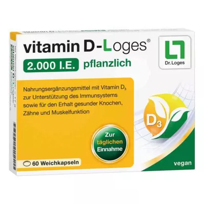 vitamin D-Loges 2.000 međunarodnih jedinica povrće (60 komada)
