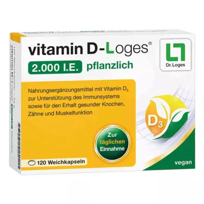 vitamin D-Loges 2.000 međunarodnih jedinica povrća (120 komada)