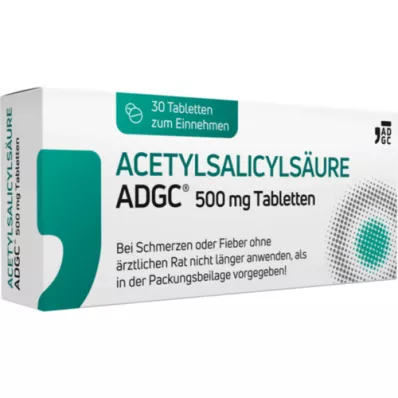 ACETYLSALICYLSÄURE ADGC 500 mg tablete, 30 kom
