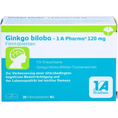 GINKGO BILOBA-1A Pharma 120 mg filmom obložene tablete, 30 kom