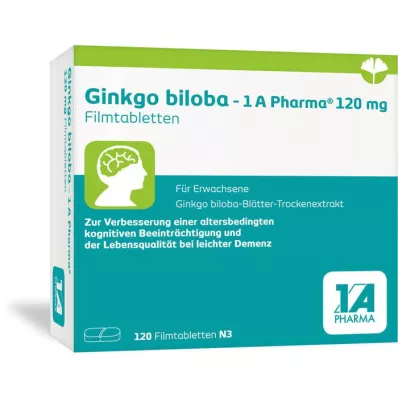 GINKGO BILOBA-1A Pharma 120 mg filmom obložene tablete, 120 kom