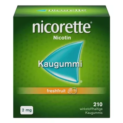 nicorette žvakaća guma freshfruit, 2 mg nikotina, 210 kom