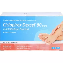 CICLOPIROX Dexcel 80 mg/g sadržaj aktivnog sastojka, lak za nokte, 3,3 ml