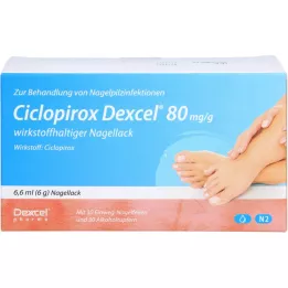 CICLOPIROX Dexcel 80 mg/g sadržaj aktivnog sastojka Lak za nokte, 6,6 ml