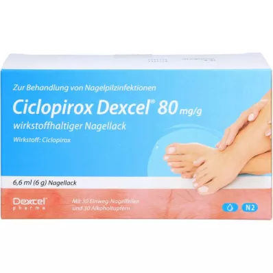 CICLOPIROX Dexcel 80 mg/g sadržaj aktivnog sastojka Lak za nokte, 6,6 ml