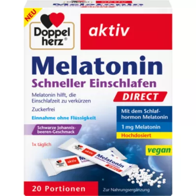 DOPPELHERZ Melatonin Direct Zaspite brže, 20 kom