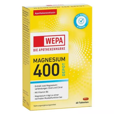 WEPA Magnezij 400 DEPOT+B6 tablete, 60 kom