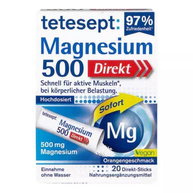 Tetesept Magnesium 500 Direct Sticks (20 komada)