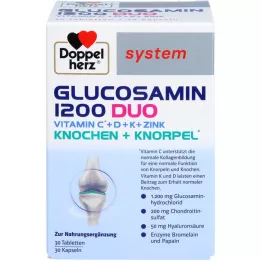 DOPPELHERZ Glukozamin 1200 Duo sistem kombinirano pakiranje, 60 kom